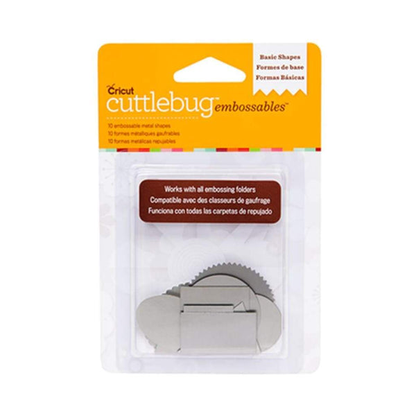 Cuttlebug Embossables Silver Shapes, Basic Shapes