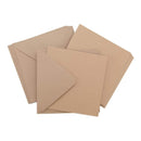 Poppy Crafts 135mm x 135mm 300gsm Cards and Envelopes - Brown Kraft - Pack of 10