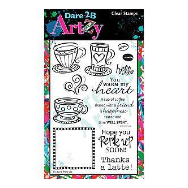 Dare 2B Artzy Clear Stamps 4X6 Sheet Perk Up