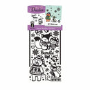 Dazzles Stickers - Snow Buddies-Black, Clear Foil