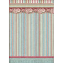 Stamperia Rice Paper Sheet A4 - Striped Wallpaper