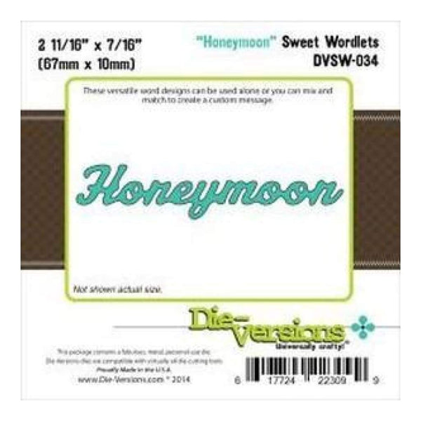 Die-Versions Sweet Wordlets Die Honeymoon 2.687In. X.437In.