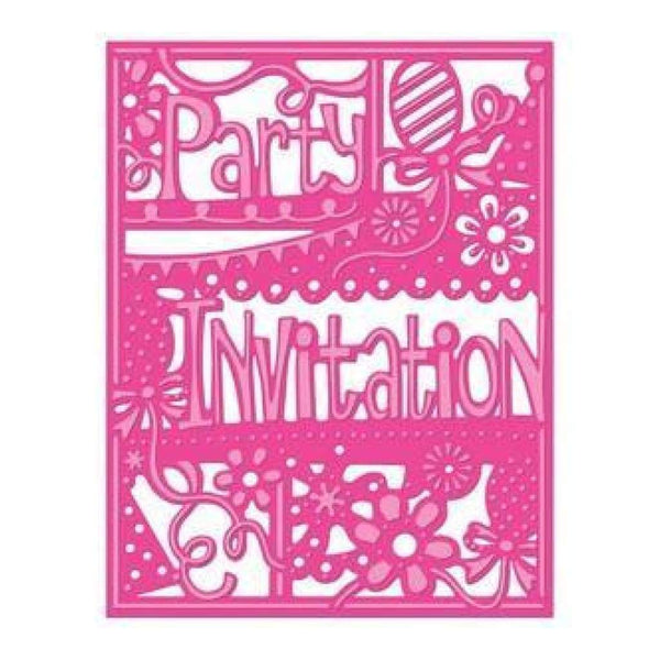 Die'sire Create-A-Card Cutting & Embossing Die Party Invitation