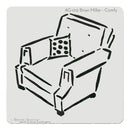 Donna Downey Artist Gang Stencils 8 inch X8 inch - Comfy