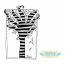 Donna Downey Cling Rubber Stamps 4 Inch X7 Inch Striped Tree Of Life