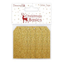 Dovecraft Christmas Basics Tags Glitter Gold