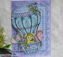 Heartfelt Creations Cling Rubber Stamp Set - Baby's Air Balloon, Tender Moments