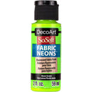 Deco Art SoSoft Fabric Neons Acrylic Paint 2oz - Neon Green