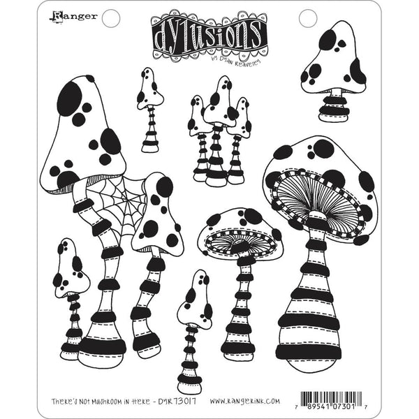 Dyan Reaveleys Dylusions Cling Stamp Collections 8.5in x 7in - Theres No Mushroom In Here!*