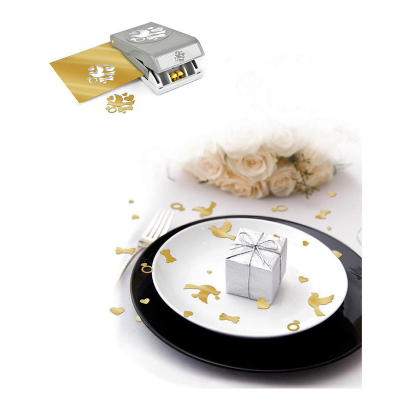 EK Success-Paper Shapers - Double Punch - Wedding Confetti