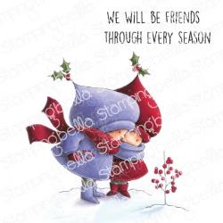 Stamping Bella - Cling Rubber Stamp - Bundle Girl Winter Friends*