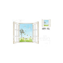 Stamping Bella Cling Stamps - Fall Window