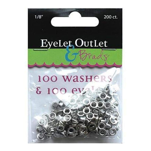 Eyelet Outlet Eyelets & Washers 1/8 Inch  100 Eyelets 100 Washers