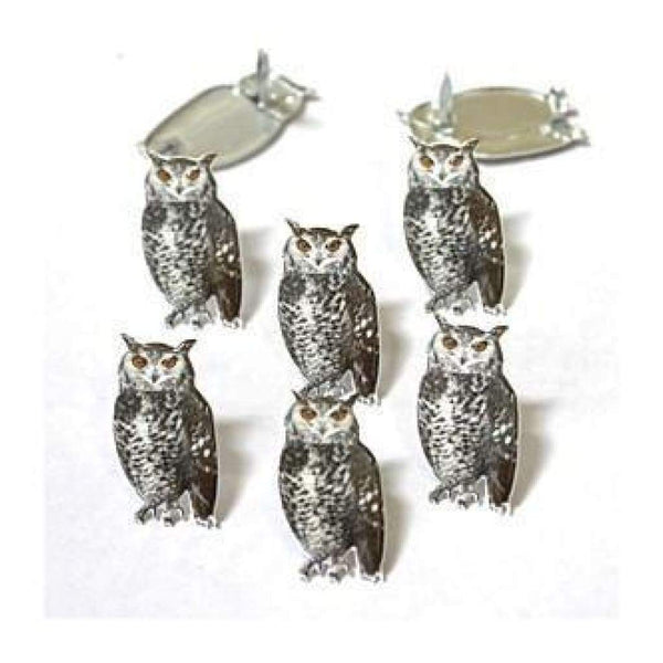 Eyelet Outlet Shape Brads 12 Pack - Sketched Owls