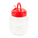 Universal Crafts 500ml Plastic Jar With Plastic Pour Lid and Handle - Red