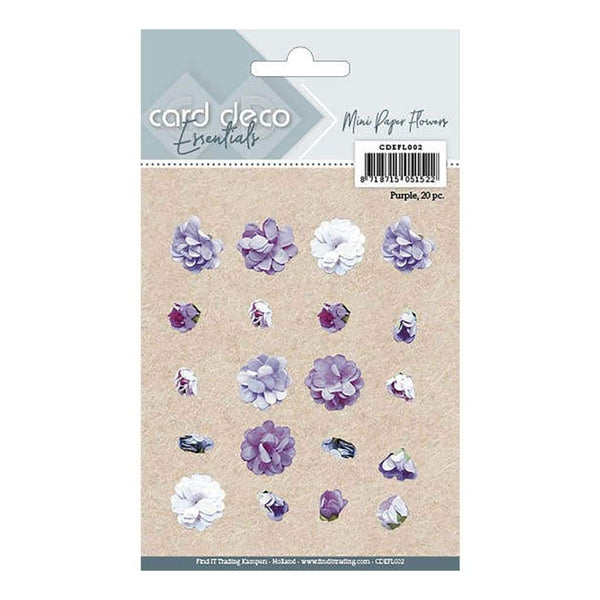 Find It Precious Marieke Card Deco Essentials Paper Flowers Purple