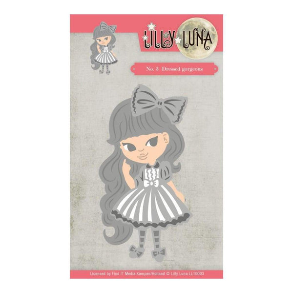 Find It Trading Lilly Luna Die Dressed Gorgeous 3.9inch X1.2inch
