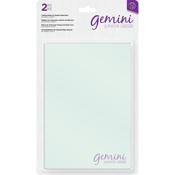 ^Crafter's Companion Gemini Junior Clear Cutting Plates 2 pack For Double-Sided Dies^