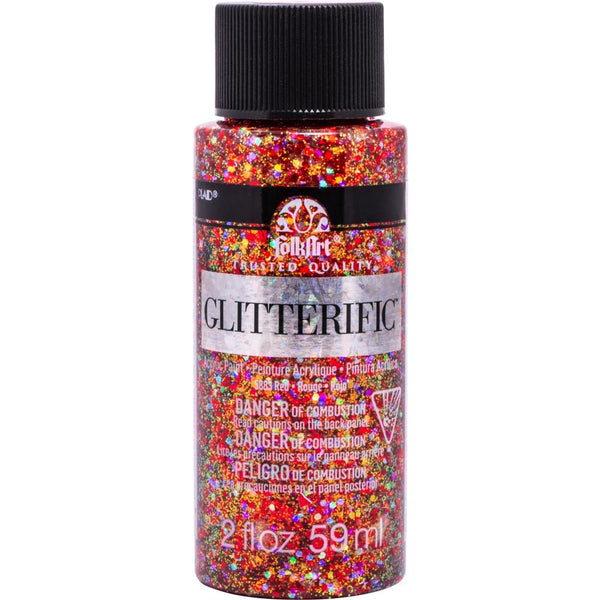 FolkArt - Glitterific Glitter Paint 2oz - Red