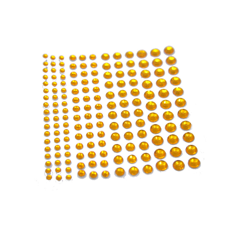 Poppy Crafts Self-Adhesive Rhinestone Sheet - Golden Orange