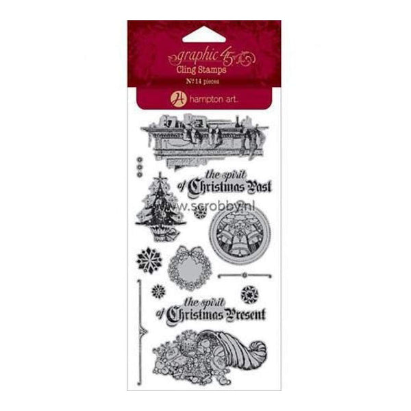 Graphic 45 -  A Christmas Carol Cling Stamps - #2