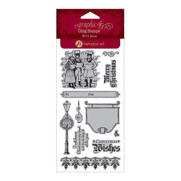 Graphic 45  - Graphic 45 - A Christmas Carol Cling Stamps - #3