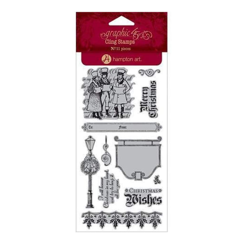 Graphic 45  - Graphic 45 - A Christmas Carol Cling Stamps -