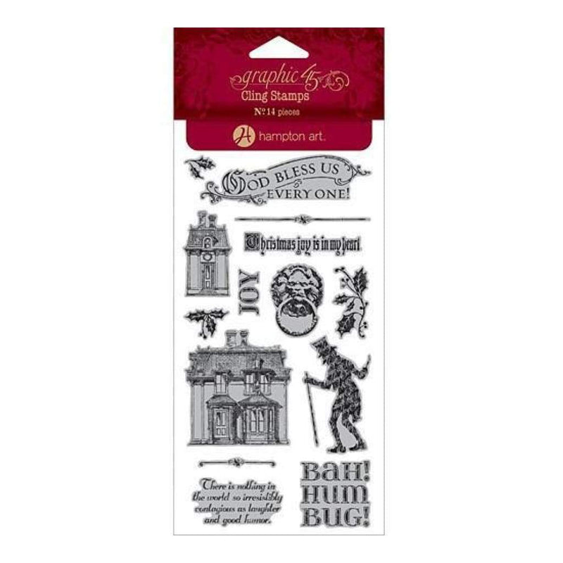 Graphic 45  - A Christmas Caroll Cling Stamps -
