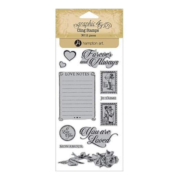 Graphic 45 - Mon Amour Cling Stamps - #2