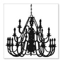 Hambly Screen Prints - Grand Chandelier Overlay - Black (Pack Of 5)