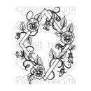 Heartfelt Creations - Cling Rubber Stamp Set - Burst Of Spring-Petite Pansy Frame