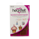 Heartfelt Creations - Cling Rubber Stamp Set - Sprinkled Confetti Cupcakes .75 To 5.5in