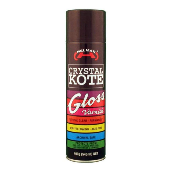 Helmar Crystal Kote Gloss Varnish Spray 400g
