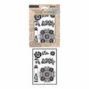 Hero Arts - Basicgrey - Clear Designs - Little Black Dress Flower Star Wreath