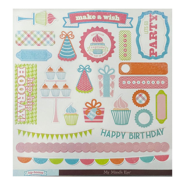 My Mind's Eye - Hip Hooray - Girl Accessory, Single Sheet of Die-Cuts*