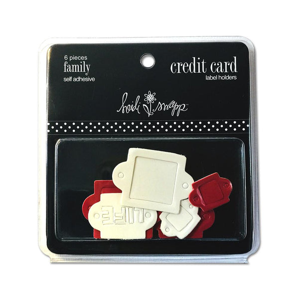 Heidi Swapp - Credit Card Accessories - Label Holders - Family
