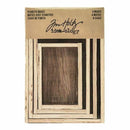 Idea-Ology Wooden Vignette Boxes 4 Pack Brown