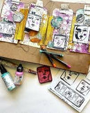 Dina Wakley Media Cling Stamps 6"x 9"- Squared*
