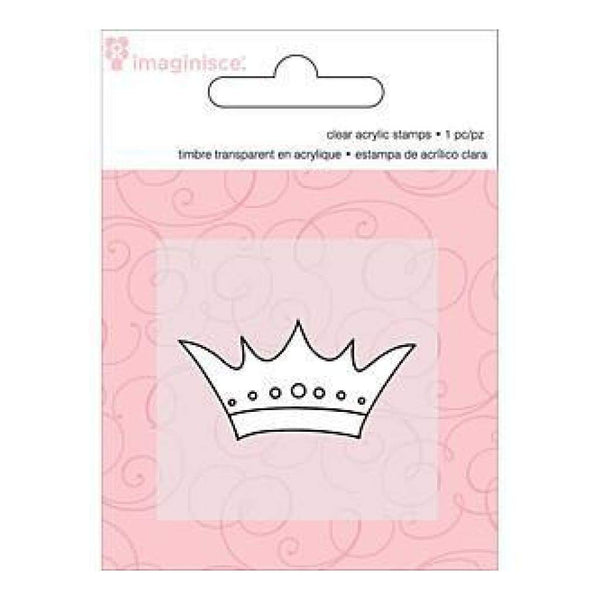 Imaginisce - Little Princess Clear Acrylic Snag'ems Stamps 2Inch X2inch - Crown