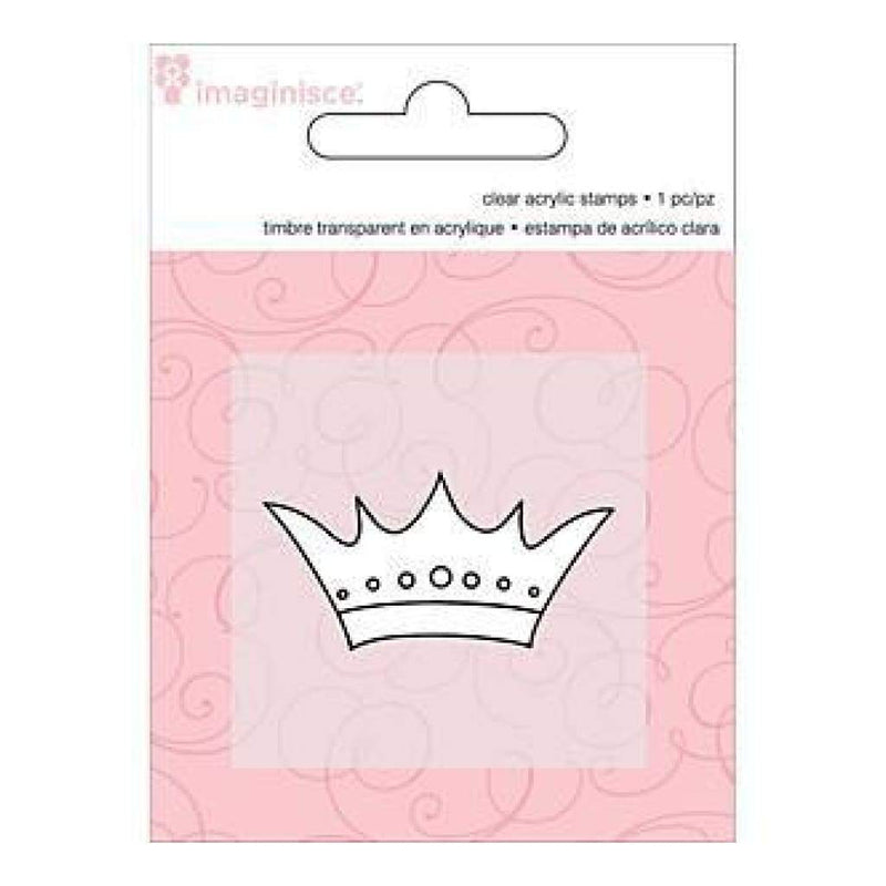 Imaginisce - Little Princess Clear Acrylic Snag'ems Stamps 2Inch X2inch - Crown