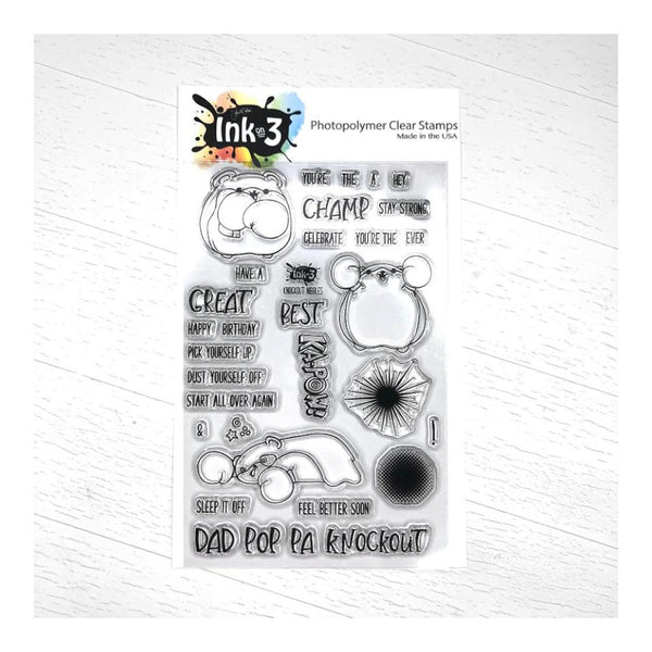 Ink On 3 - Knockout Nibbles 4x6 inch Clear Stamp Set