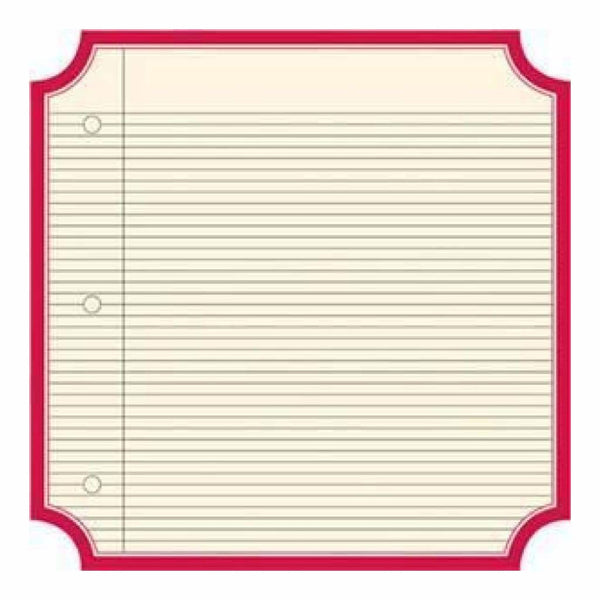 Jenni Bowlin - Classic Red - Notebook Die Cut Label 12X12 Paper