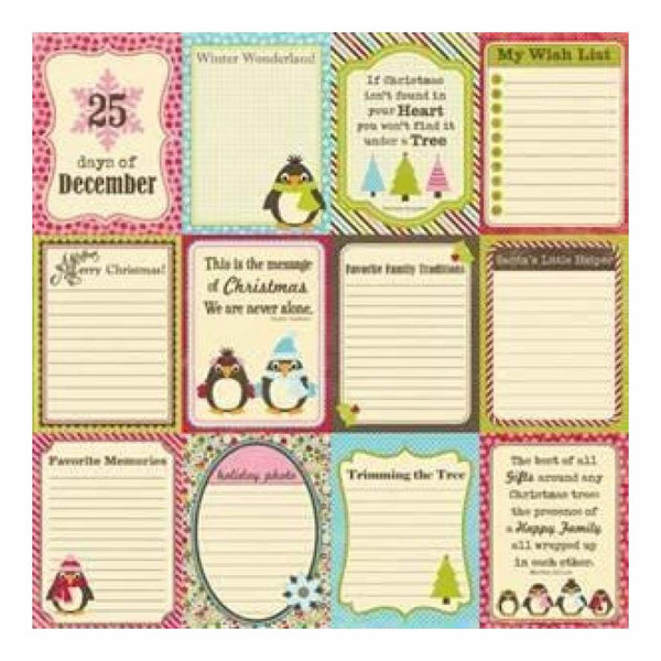 Jillibean Soup - Christmas Eve Chowder - Bite Size Bits - 12X12 Uncut Cards (Pa