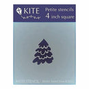 Judikins 4 Inch Square Petite Stencil - Snowy Tree