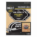 K&Company - Chalk It Now Chalkboard Wine Labels 6 Pack 1.75X2.75In. & 2In. X3in.