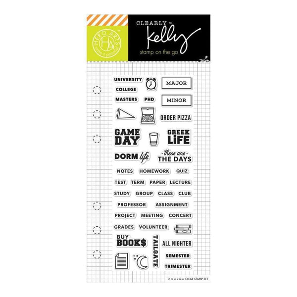Kelly Purkey Clear Stamps 2.5 inch X6 inch College Life Planner