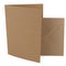 Poppy Crafts 5x7in 300gsm Cards and Envelopes - Brown Kraft -  Pack of 10