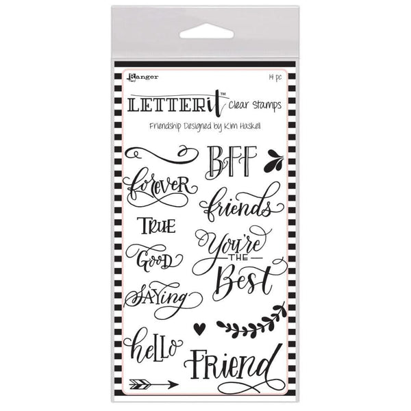 Ranger Letter It Clear Stamp Set 4 inch X6 inch - Friendship