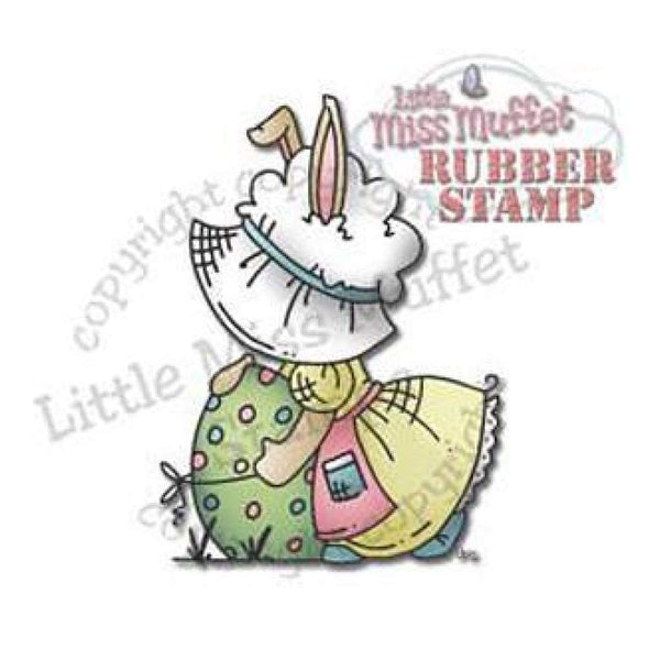 Little Miss Muffet Cling Stamp 3.25In. X2.5In. Fancy Sunbonnet Easter