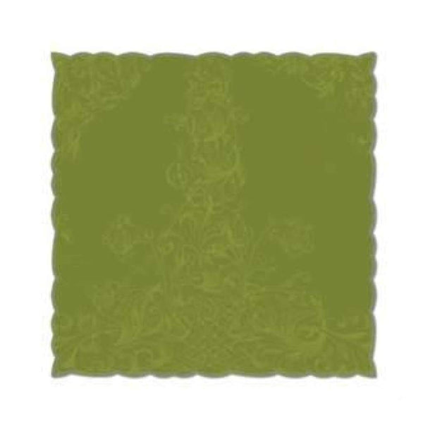 Little Yellow Bicycle - Vita Bella - Olive Green Decorative Edge 12X12 Cardstock